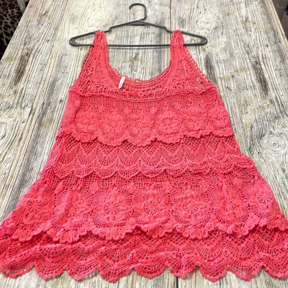 S & S Clothing coral tank or cover up